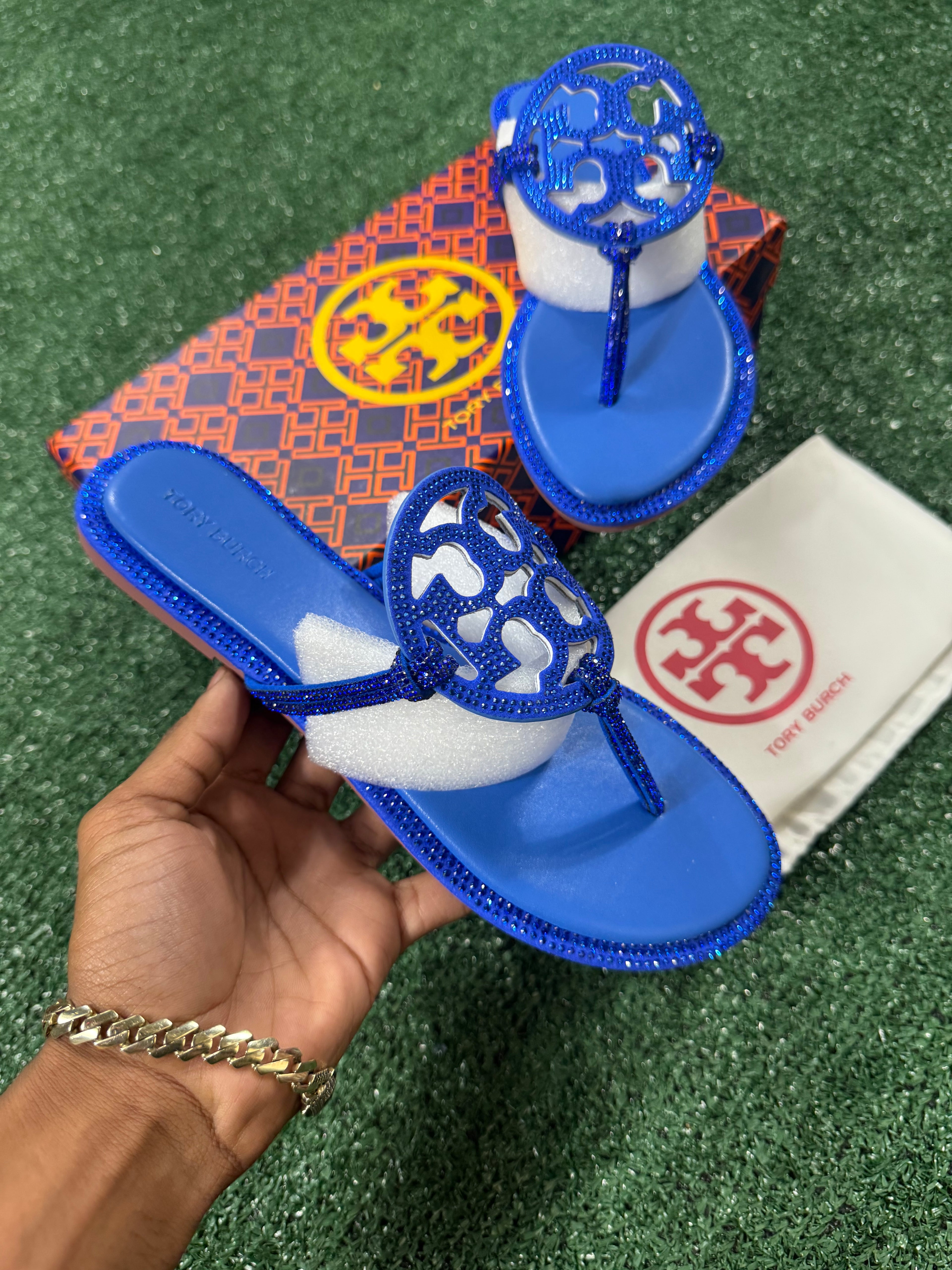 Pavé knotted sandals