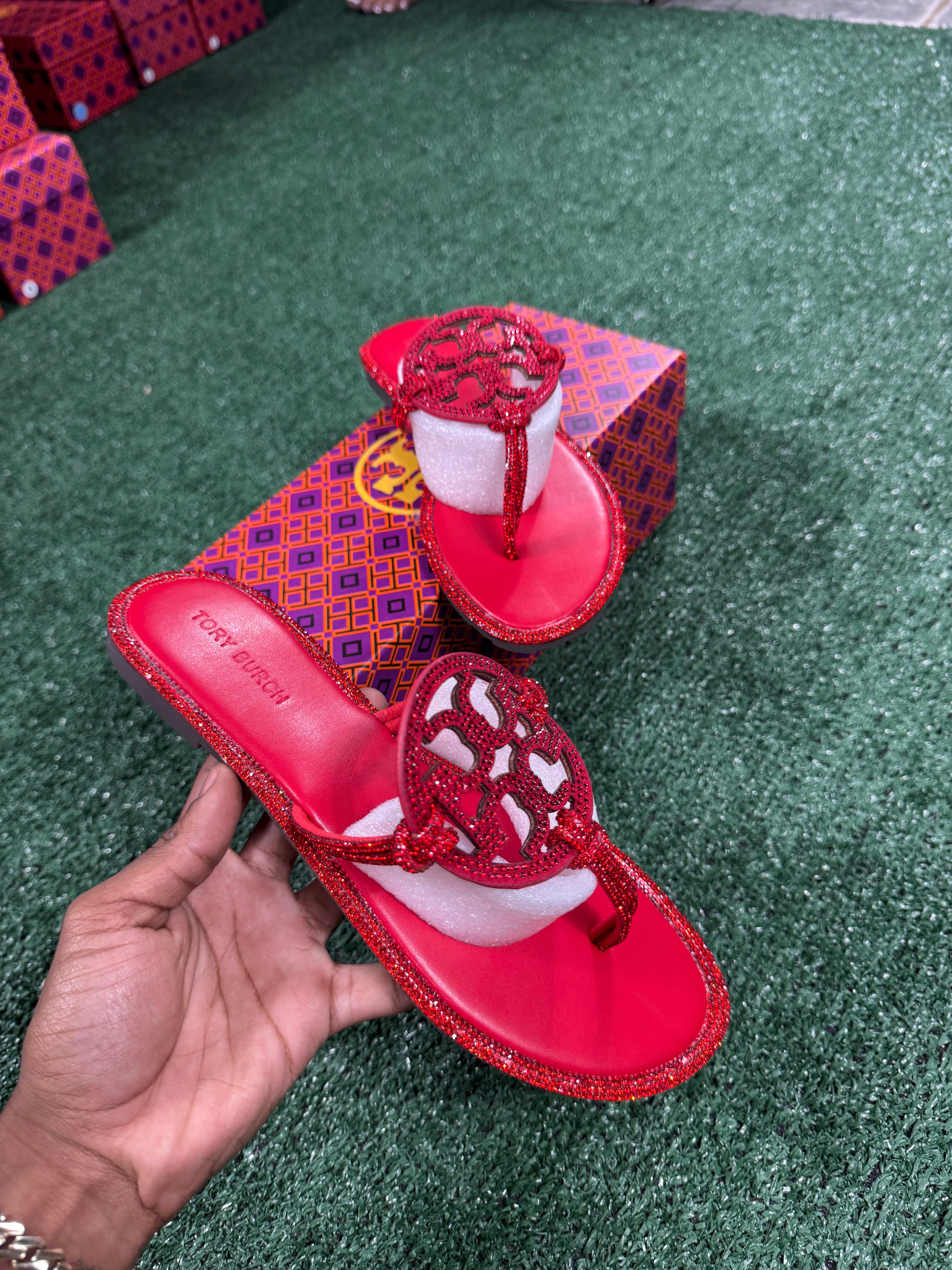 Pavé knotted sandals