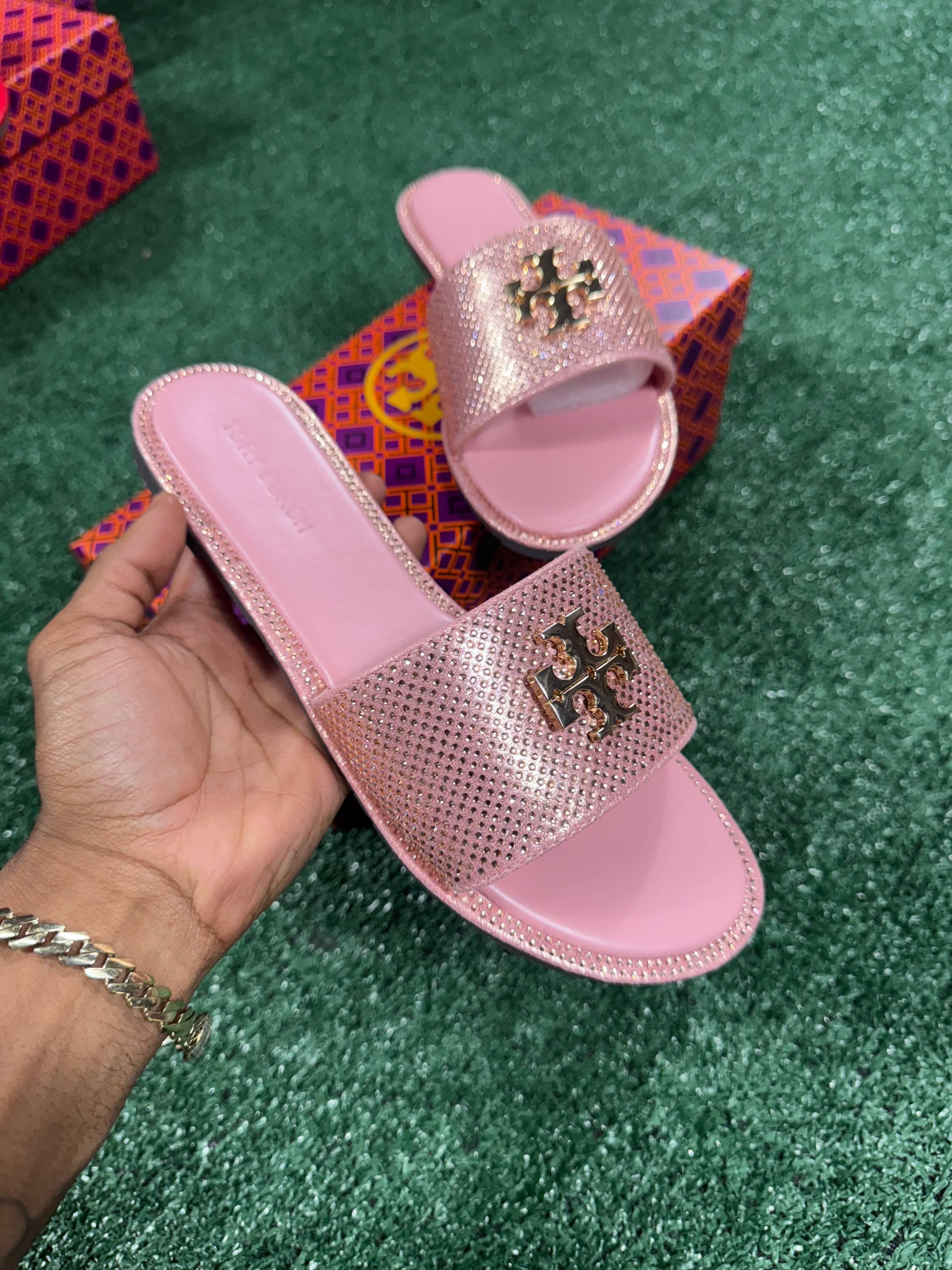Pink Pavé sandals